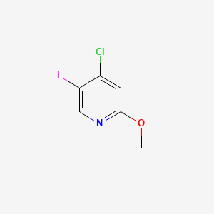 Chemical structure of 4-Chloro-5-iodo-2-methoxypyridine