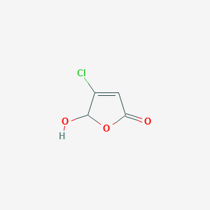 Chemical structure of 4-Chloro-5-hydroxyfuran-2(5H)-one