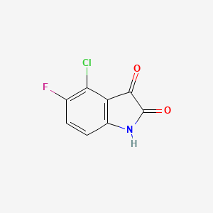 Chemical structure of 4-Chloro-5-fluoroindoline-2,3-dione