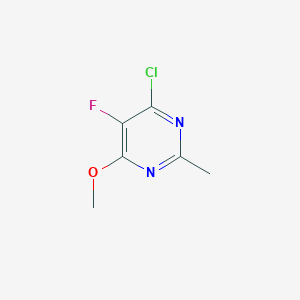 Chemical structure of 4-Chloro-5-fluoro-6-methoxy-2-methylpyrimidine