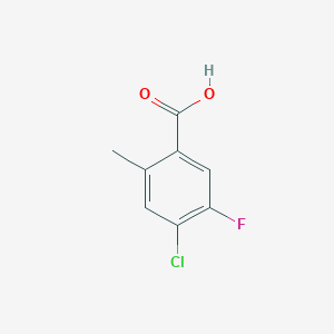 Chemical structure of 4-Chloro-5-fluoro-2-methylbenzoic acid