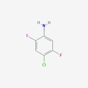 Chemical structure of 4-Chloro-5-fluoro-2-iodoaniline