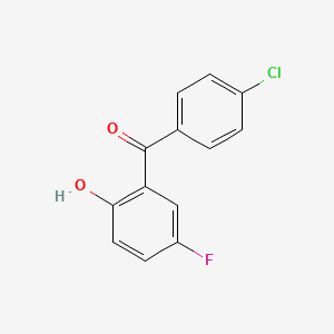 Chemical structure of 4'-Chloro-5-fluoro-2-hydroxybenzophenone