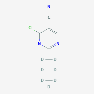 Chemical structure of 4-Chloro-5-cyano-2-(n-propyl-d7)-pyrimidine