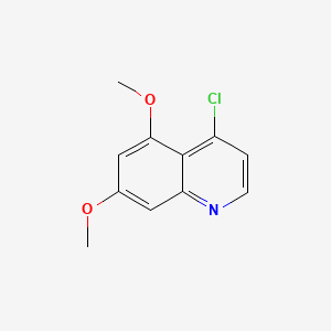 Chemical structure of 4-Chloro-5,7-dimethoxyquinoline