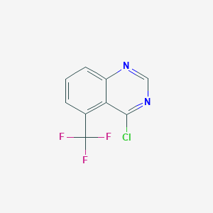 Chemical structure of 4-Chloro-5-(trifluoromethyl)quinazoline
