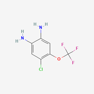 Chemical structure of 4-Chloro-5-(trifluoromethoxy)benzene-1,2-diamine
