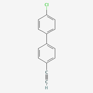Chemical structure of 4-Chloro-4'-ethynyl-1,1'-biphenyl