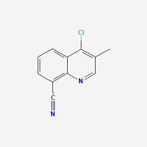 Chemical structure of 4-Chloro-3-methylquinoline-8-carbonitrile