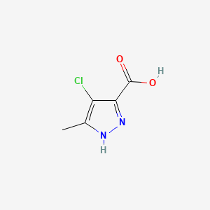 Chemical structure of 4-Chloro-3-methyl-1H-pyrazole-5-carboxylic acid