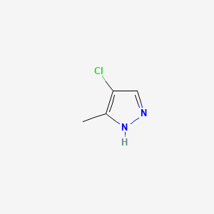 Chemical structure of 4-Chloro-3-methyl-1H-pyrazole