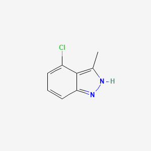 Chemical structure of 4-Chloro-3-methyl-1H-indazole