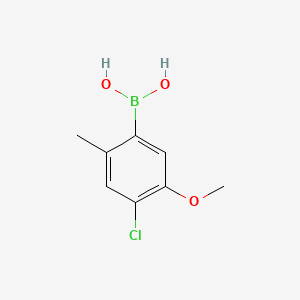 Chemical structure of 4-Chloro-3-methoxy-6-methylphenylboronic acid