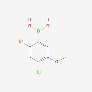 Chemical structure of 4-Chloro-3-methoxy-6-bromophenylboronic acid