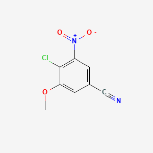 Chemical structure of 4-CHLORO-3-METHOXY-5-NITROBENZONITRILE