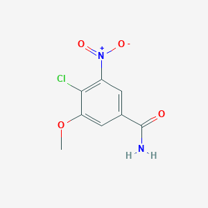 Chemical structure of 4-Chloro-3-methoxy-5-nitrobenzamide