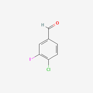 Chemical structure of 4-Chloro-3-iodobenzaldehyde