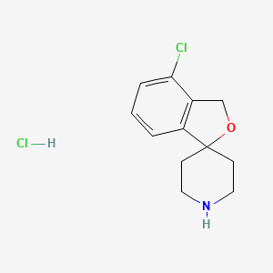 Chemical structure of 4-Chloro-3H-spiro[2-benzofuran-1,4'-piperidine] hydrochloride