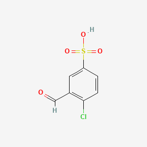 Chemical structure of 4-Chloro-3-formylbenzenesulfonic acid