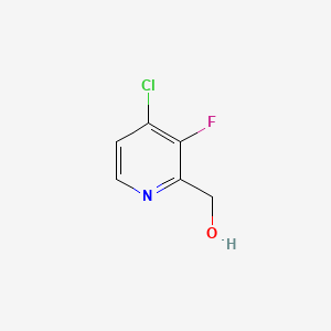 Chemical structure of 4-Chloro-3-fluoropyridine-2-methanol