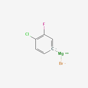 Chemical structure of 4-Chloro-3-fluorophenylmagnesium bromide