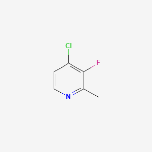 Chemical structure of 4-Chloro-3-fluoro-2-methylpyridine