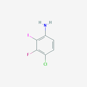 Chemical structure of 4-Chloro-3-fluoro-2-iodoaniline