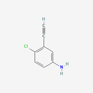 Chemical structure of 4-Chloro-3-ethynylaniline