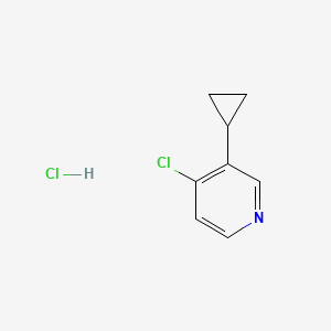 Chemical structure of 4-Chloro-3-cyclopropylpyridine hydrochloride