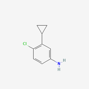 Chemical structure of 4-Chloro-3-cyclopropylaniline