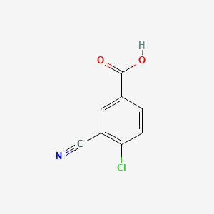 Chemical structure of 4-Chloro-3-cyanobenzoic acid