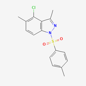 Chemical structure of 4-Chloro-3,5-dimethyl-1-tosyl-1H-indazole