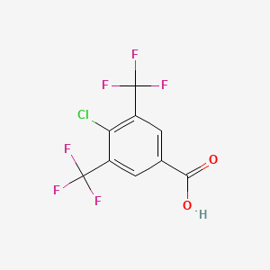 Chemical structure of 4-Chloro-3,5-bis(trifluoromethyl)benzoic acid