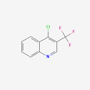 Chemical structure of 4-Chloro-3-(trifluoromethyl)quinoline