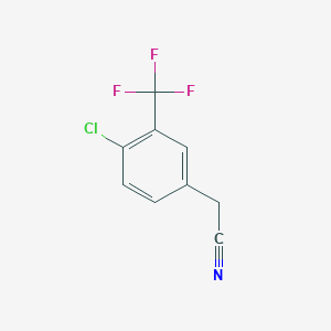 Chemical structure of 4-Chloro-3-(Trifluoromethyl)Phenylacetonitrile