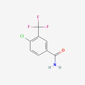 Chemical structure of 4-Chloro-3-(trifluoromethyl)benzamide