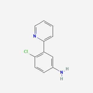 Chemical structure of 4-Chloro-3-(pyridin-2-yl)aniline