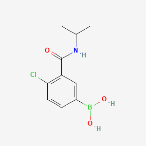 Chemical structure of 4-Chloro-3-(Isopropylcarbamoyl)Phenylboronic Acid