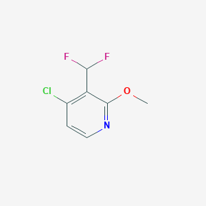 Chemical structure of 4-Chloro-3-(difluoromethyl)-2-methoxypyridine