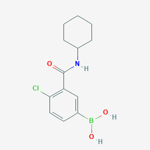 Chemical structure of (4-Chloro-3-(cyclohexylcarbamoyl)phenyl)boronic acid