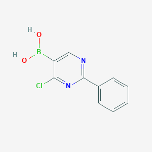 Chemical structure of 4-Chloro-2-phenylpyrimidine-5-boronic acid