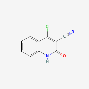 Chemical structure of 4-Chloro-2-oxo-1,2-dihydroquinoline-3-carbonitrile