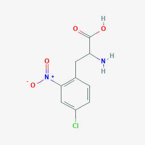 Chemical structure of 4-Chloro-2-nitro-DL-phenylalanine