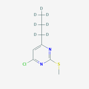Chemical structure of 4-Chloro-2-methylthio-6-(n-propyl-d7)-pyrimidine