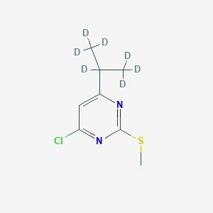 Chemical structure of 4-Chloro-2-methylthio-6-(iso-propyl-d7)-pyrimidine