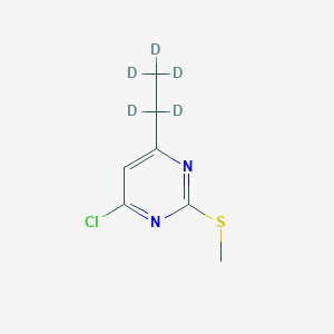 Chemical structure of 4-Chloro-2-methylthio-6-(ethyl-d5)-pyrimidine