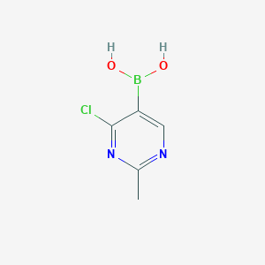 Chemical structure of 4-Chloro-2-methylpyrimidine-5-boronic acid