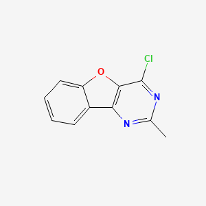 Chemical structure of 4-Chloro-2-methylbenzofuro[3,2-d]pyrimidine
