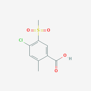 Chemical structure of 4-Chloro-2-methyl-5-(methylsulfonyl)benzoic acid