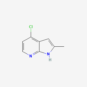 Chemical structure of 4-Chloro-2-methyl-7-azaindole